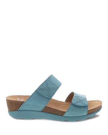 Compensées Dansko Maddy Milled Nubuck Femme Bleu | FR 276GSO